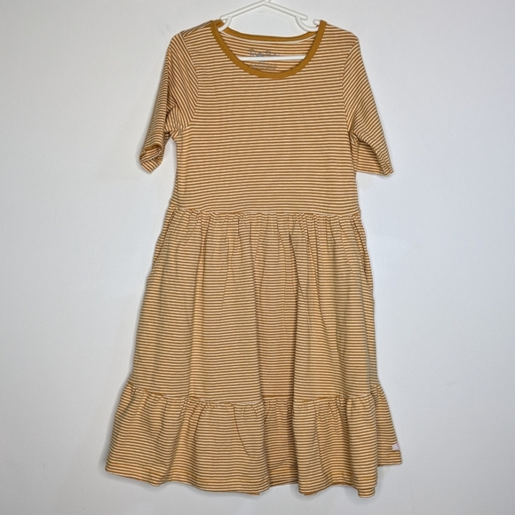 Ruffle Butts Other - Ruffle Butts Yellow White Striped Short Sleeve Dress 7